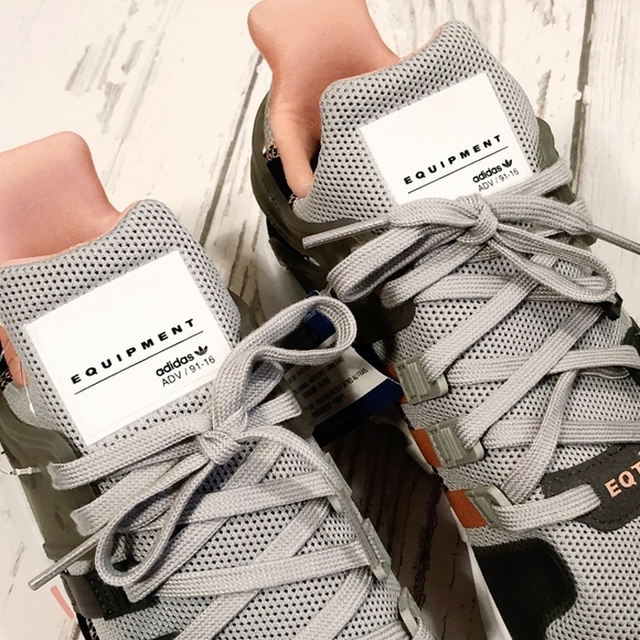 NEW Adidas Originals EQT Support ADV grey & coral - Picture 3 of 8